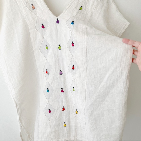 Vintage • Hand Stitched Gauze Blouse in Cream - Picture 12 of 15